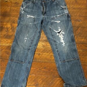 Carhartt Men's Relaxed Fit Distressed Jeans - Blue